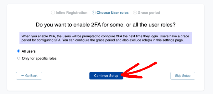 2FA user roles