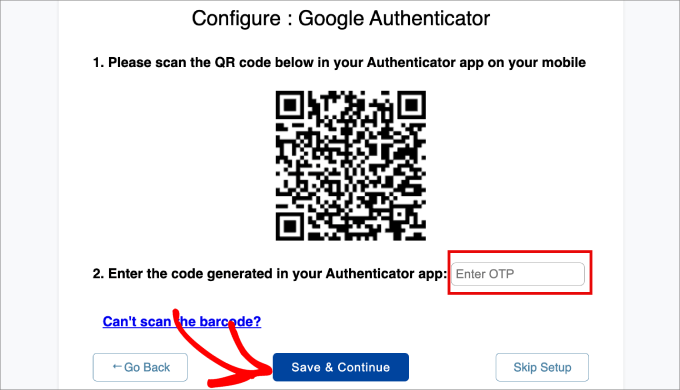 configure google authenticator