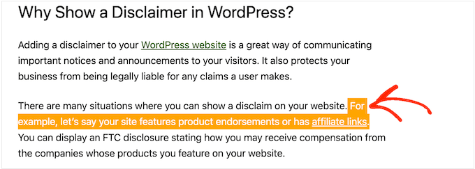 WordPress 中默认文本选择颜色的示例