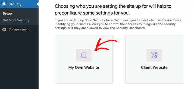 Solid Security My Own Website Setting