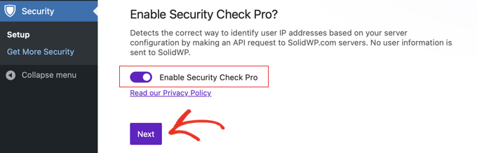 Enable Security Check Pro