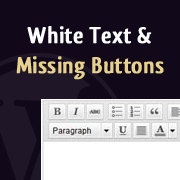 White Text and Missing Buttons in WordPress Visual Editor