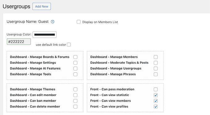 Cum să creezi o pagină de întrebări și răspunsuri pentru site-ul tău WordPress Personalizarea permisiunilor grupurilor de utilizatori pentru forumul Întrebări și Răspunsuri wpForo