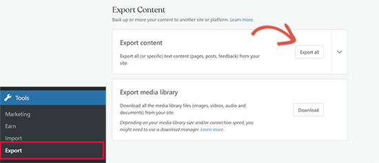 Export all content from WordPress.com