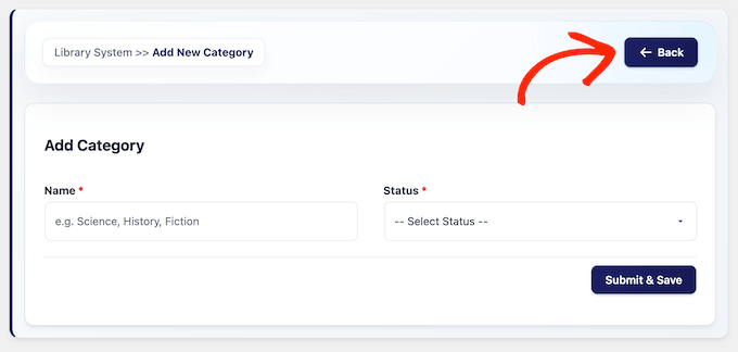 Registering book returns using a free WordPress plugin 