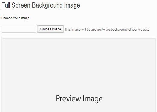 Upload a full screen background image