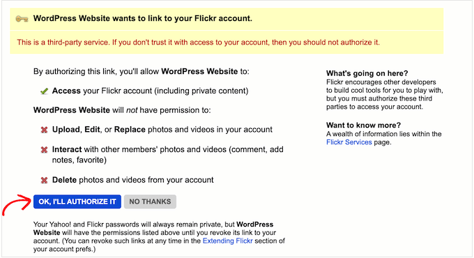 Giving Photonic access to Flickr