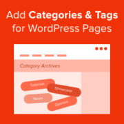 Add categories and tags for WordPress pages