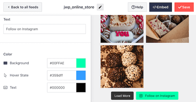 WebHostingExhibit follow-button-customized How to Display Instagram Photos in WordPress Sidebar Widget  