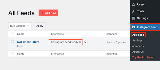 WebHostingExhibit instagram-feed-code How to Display Instagram Photos in WordPress Sidebar Widget  