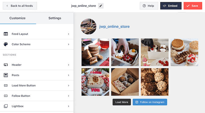 WebHostingExhibit instagram-feed-editor How to Display Instagram Photos in WordPress Sidebar Widget  