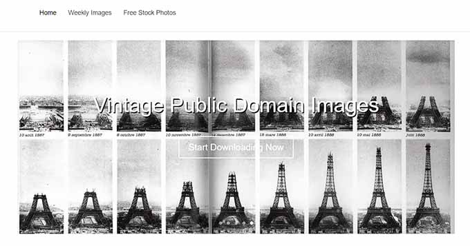 Public Domain Archive website