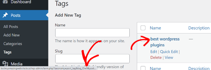 ID da tag do WordPress