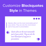 Customize blockquotes style in WordPress themes