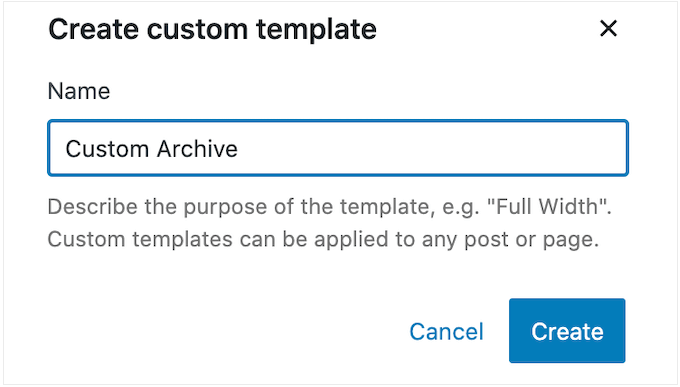 Naming a WordPress custom archive template