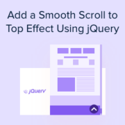 How to scroll to top effect using jQuery