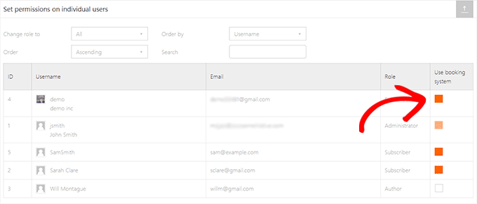 Configure singular user role settings