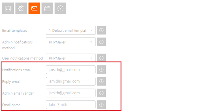 Add the email address where you'll receive notifications