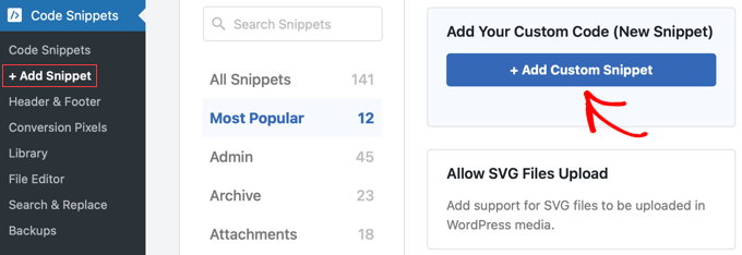Adding a Custom Snippet in WPCode Adding a Custom Snippet in WPCode
