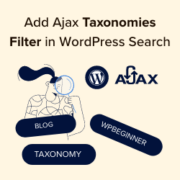 How to add ajax taxonomies filter in WordPress search