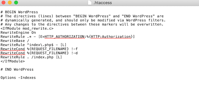The WordPress .htaccess file