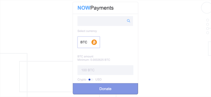 WebHostingExhibit nowpayments-bitcoin-screen How to Easily Accept Bitcoin Payments in WordPress (Step by Step)  