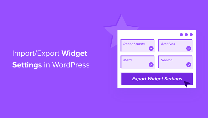 Importing and exporting WordPress widget settings