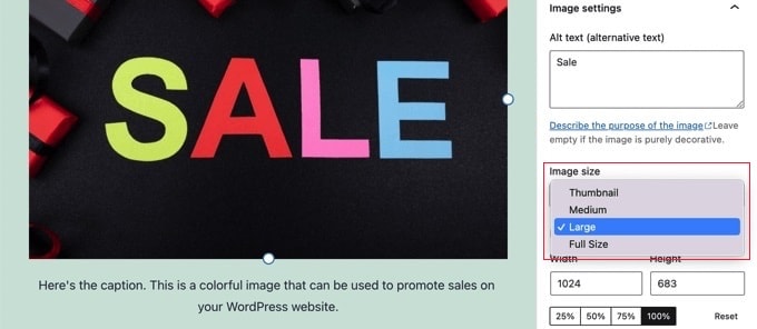 O WordPress cria automaticamente cópias de suas imagens em tamanhos diferentes