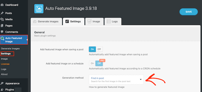 How to automatically set the featured image in WordPress