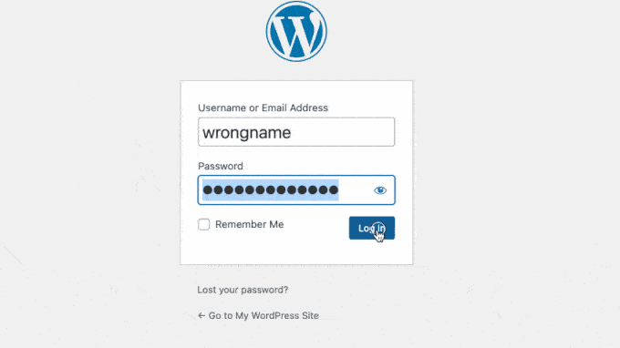 loginshakepreview The Login Box Will Shake and an Error Message Will Be Displayed