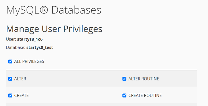 Manage user privileges