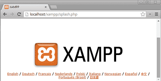 XAMPP successfully installed on a USB drive