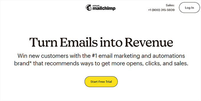 Mailchimp website