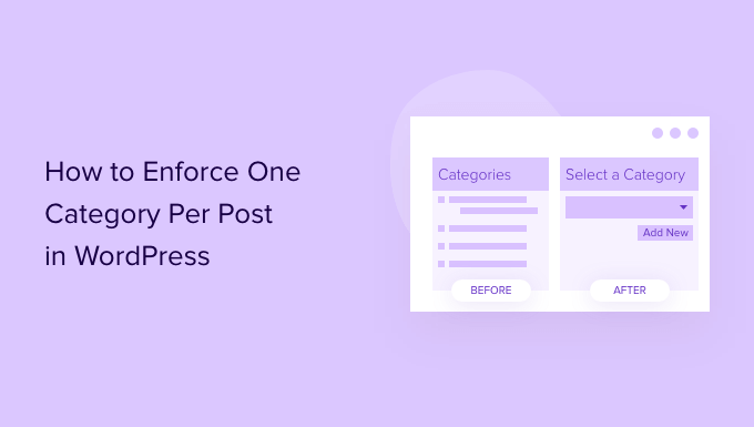 How to enforce one category per post in WordPress