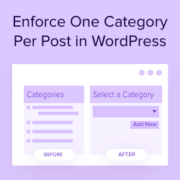 How to enforce one category per post in WordPress