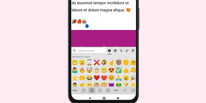 Android Emoji keyboard