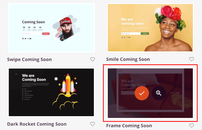 The checklist and magnifying glass buttons