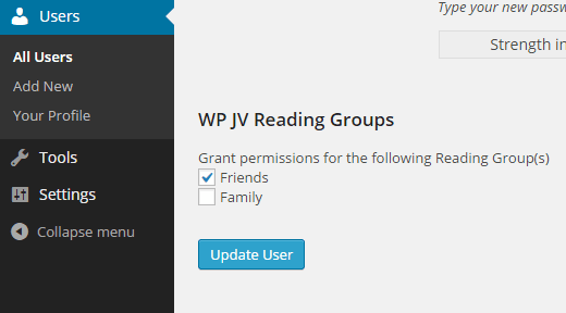 Adding user into reading group