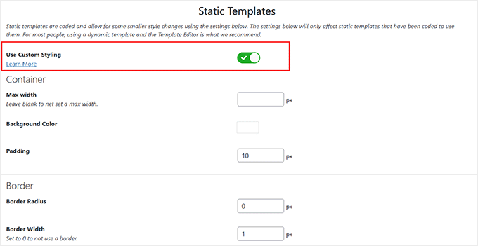 Creați un șablon static în Visual Link Preview