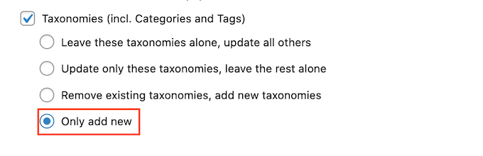 How to update the tags and categories in WordPress