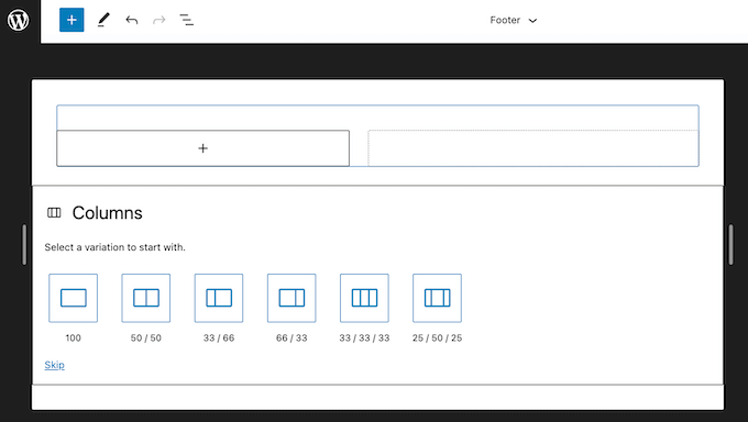 Creating a structured layout using the WordPress full-site editor (FSE)