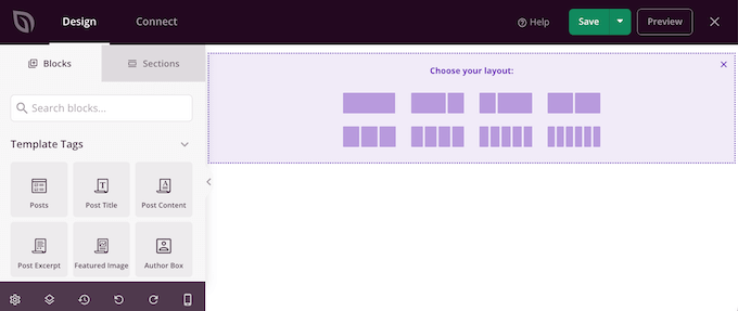 Choosing a column layout for a custom page design