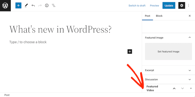 Adding a featured video to a WordPress post