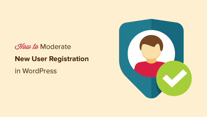 Moderate user registrations in WordPress