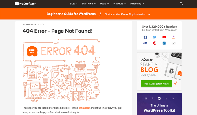 404 页面示例