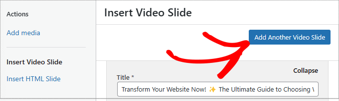 Add another video slide 