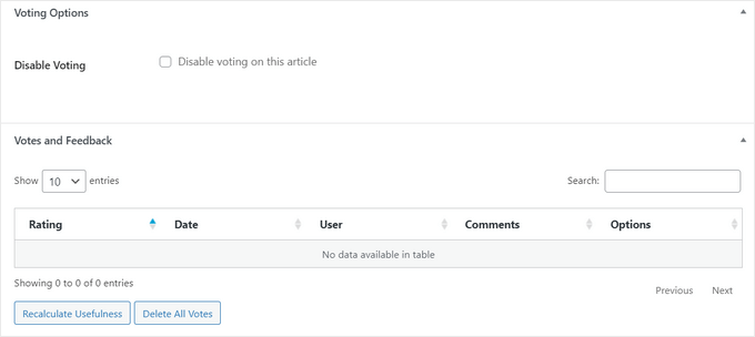 Configure voting options for your knowledge base articles