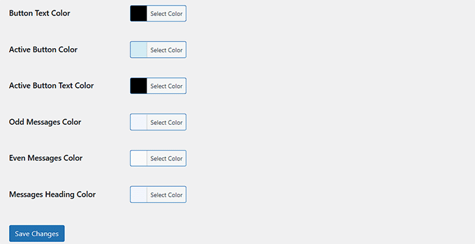 Choose button text color in Front End PM Choose button text color in Front End PM