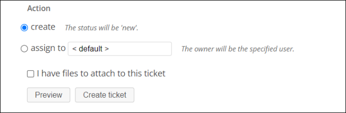 Create your ticket