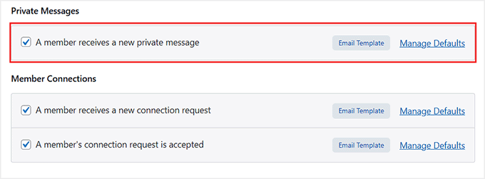 Enable private messaging notification in BuddyBoss Enable private messaging notification in BuddyBoss